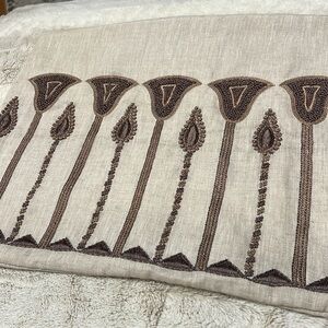 Bliss Studio Linen Pillow Cover with Gorgeous Hand Embroidery